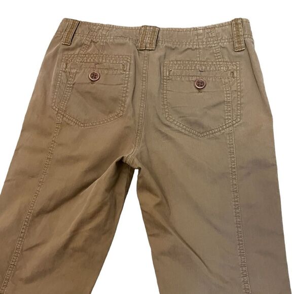 EDDIE BAUER Tan Wide Leg Cotton Mid Rise Casual Pant 6 - Picture 4 of 10